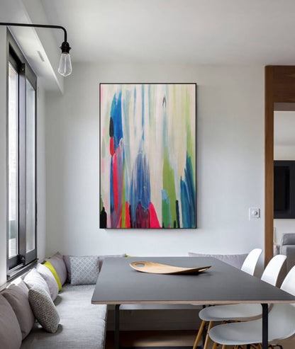 Vibrant Abstract Oil Painting for Modern Home Decor and Art Collectors