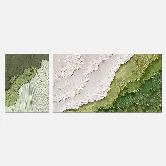 Serene Coastal Landscape Oil Painting for Beach Home Décor