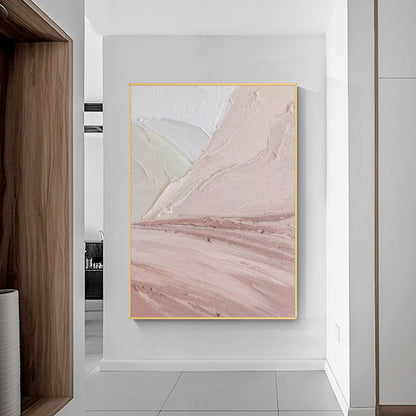 Tranquil Minimalist Oil Painting for Modern Home Decor and Serene Atmospheres