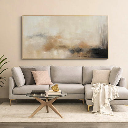 Serene Minimalist Abstract Oil Painting for Modern Home Decor