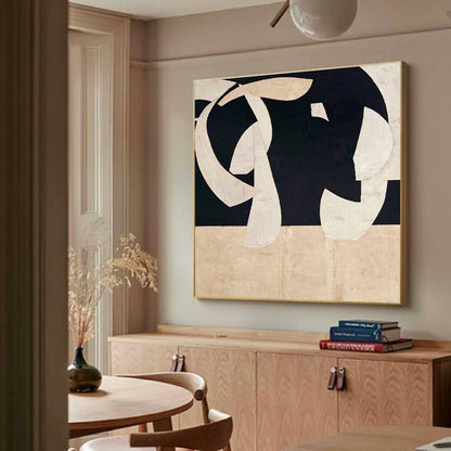 Elegant Minimalist Abstract Oil Painting for Modern Home D√©cor
