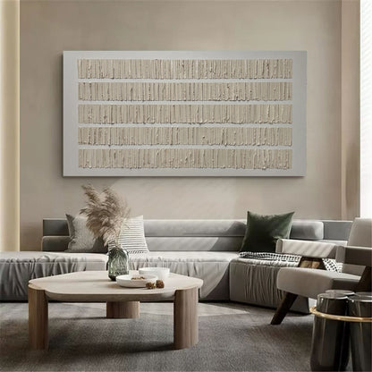 Textured Neutral Abstract Oil Painting for Modern Home Decor