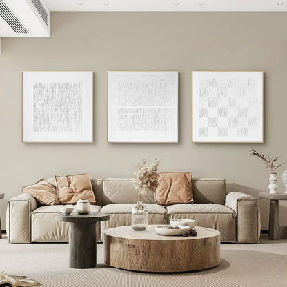 Stylish Abstract Trio for Modern Home D√©cor in Neutral Tones