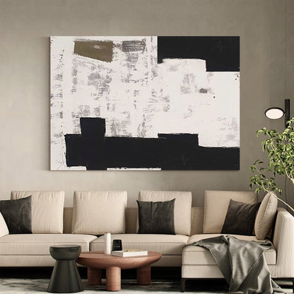 Elegant Wabi-Sabi Minimalist Oil Painting for Modern Home Decor and Art Lovers