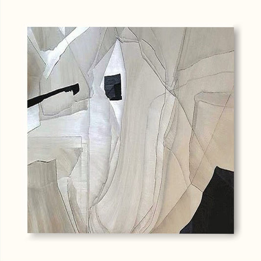 Contemporary Minimalist Geometric Oil Painting for Modern Home Decor