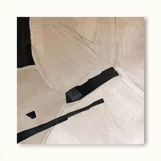 Contemporary Minimalist Geometric Oil Painting for Modern Art Lovers
