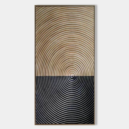 Contemporary Wabi Sabi Oil Painting - Minimalist Wall Art for Modern Decor