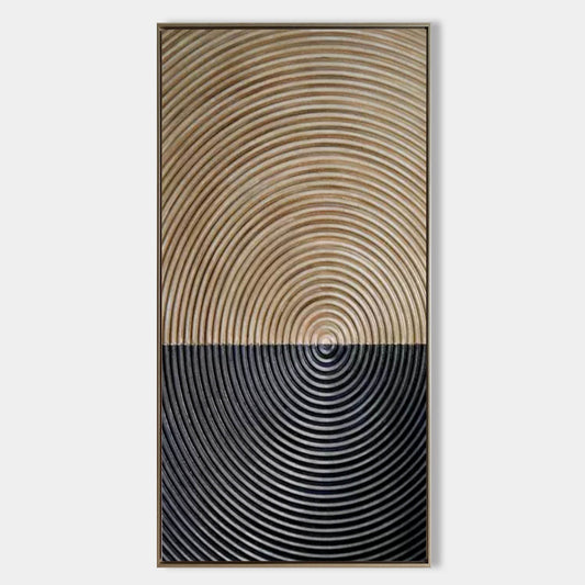 Contemporary Wabi Sabi Oil Painting - Minimalist Wall Art for Modern Decor
