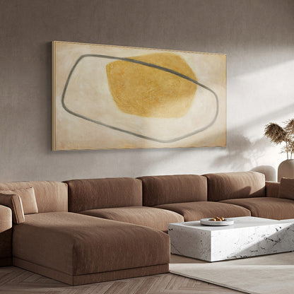 Contemporary Minimalist Geometric Oil Painting for Modern Home Decor