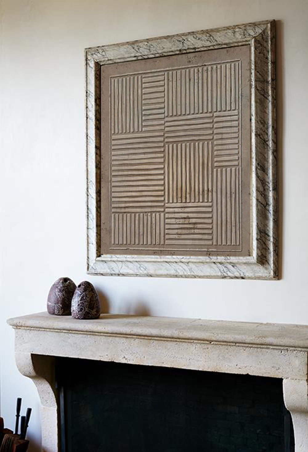 Contemporary Wabi-Sabi Minimalist Oil Painting for Serene Home Decor