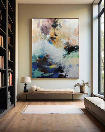 Vibrant Modern Abstract Oil Painting for Contemporary Home Decor