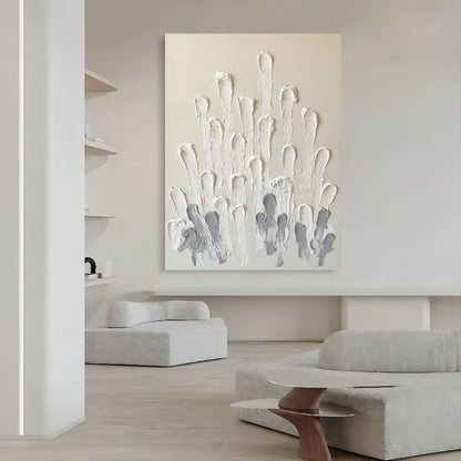 Modern Textured Abstract Oil Painting for Elegant Home Decor