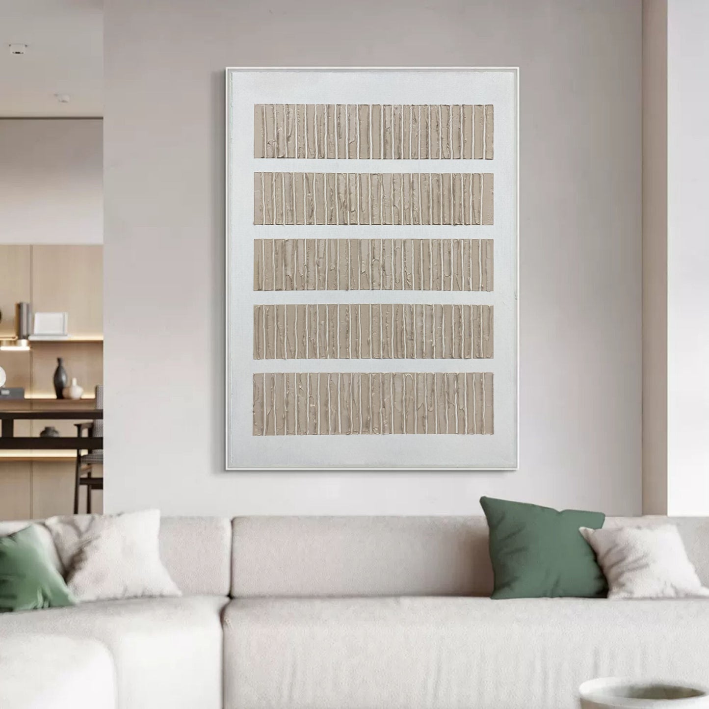 Minimalist Wabi-Sabi Oil Painting for Modern Home Décor
