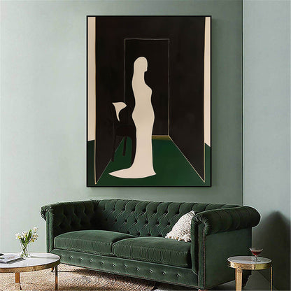 Elegant Minimalist Woman in Contemporary Art for Modern Home Decor