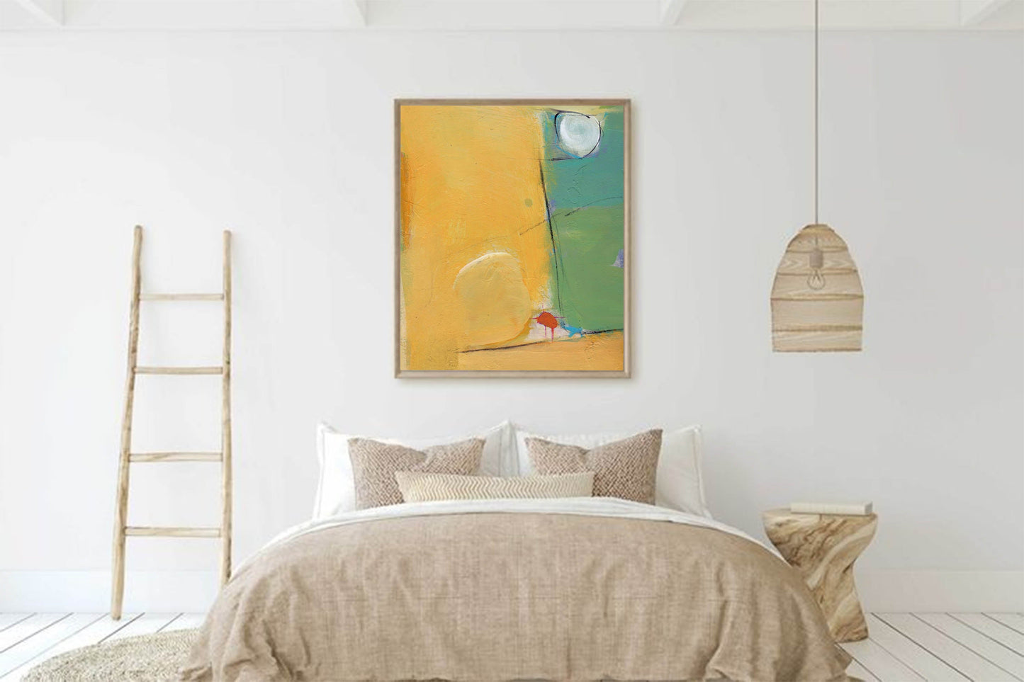 Abstract Minimalist Oil Painting for Modern Home Decor