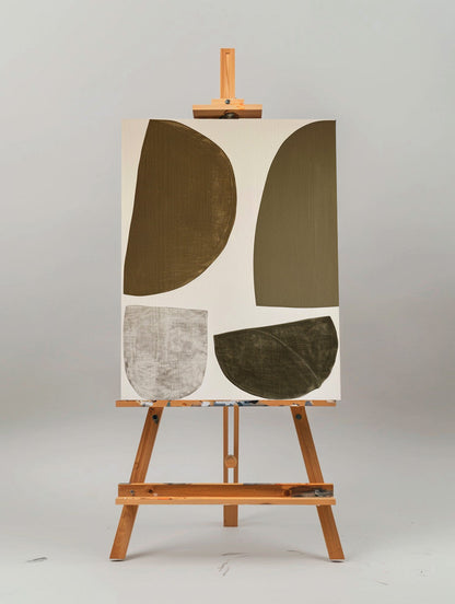 Contemporary Geometric Abstract Oil Painting for Modern Home Decor