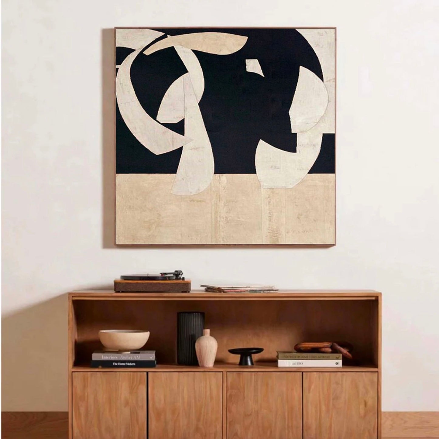 Elegant Minimalist Abstract Oil Painting for Modern Home D√©cor