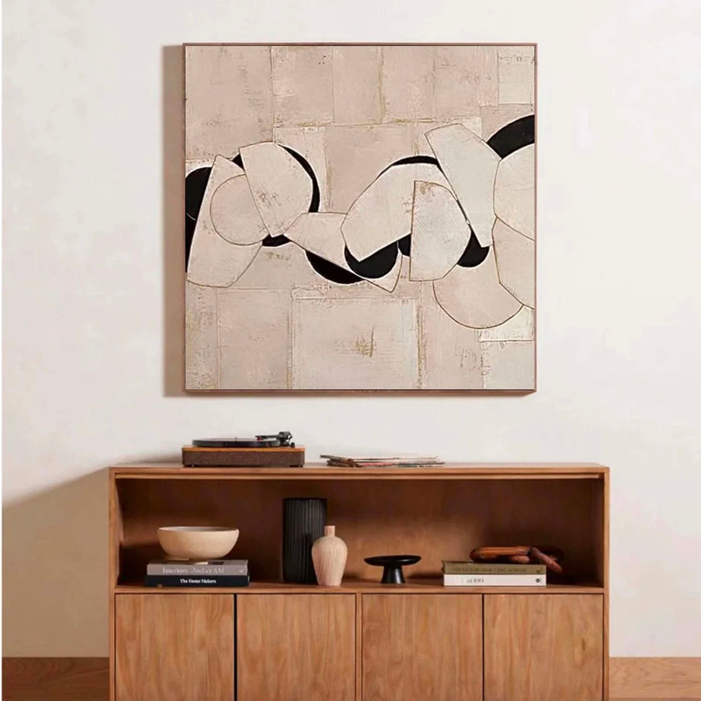 Modern Minimalist Abstract Oil Painting for Contemporary Home Decor