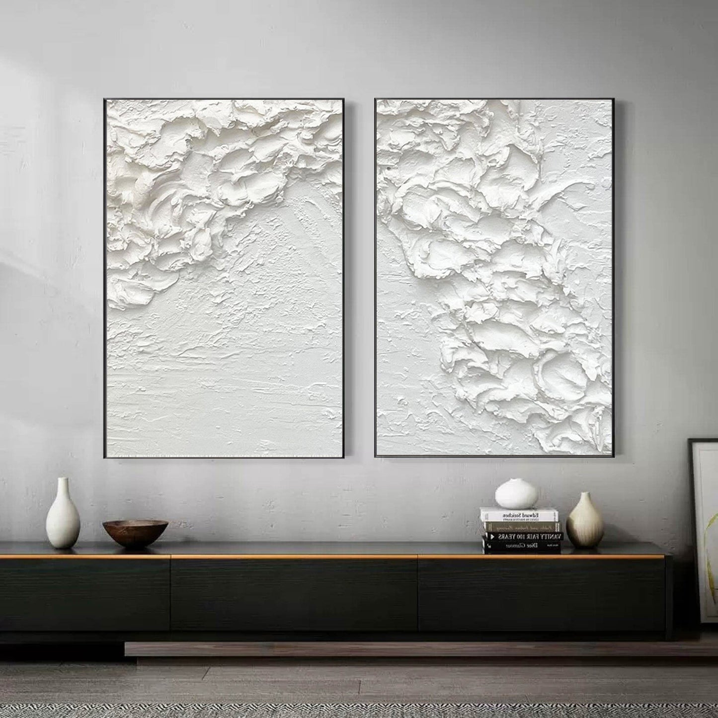 Textured Waves Oil Painting Set for Modern Home Decor