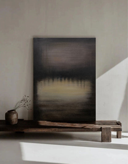 Serene Minimalist Abstract Oil Painting for Modern Home Decor