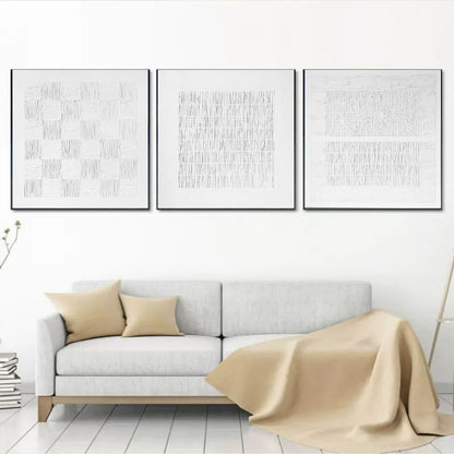 Stylish Abstract Trio for Modern Home D√©cor in Neutral Tones