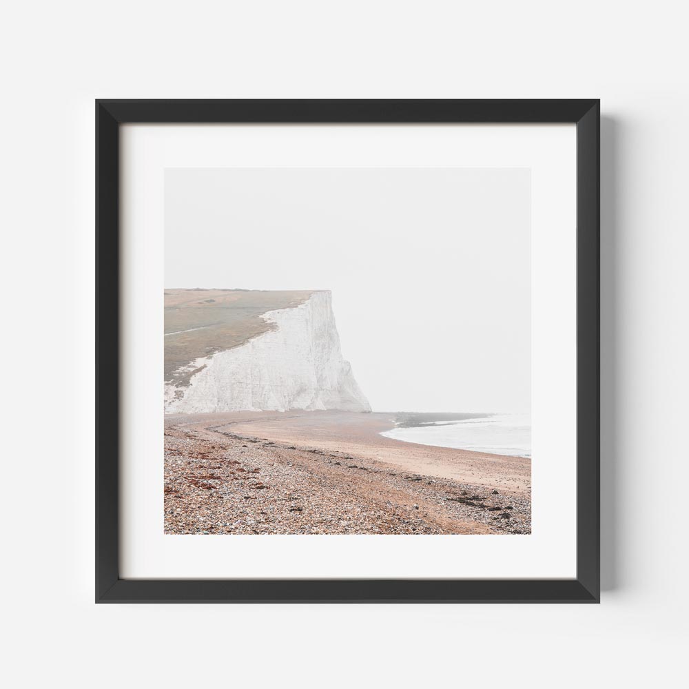 Tranquil Coastal Escape: Serene Dunes and Majestic White Cliffs Oil Painting