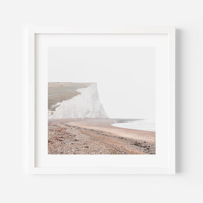 Tranquil Coastal Escape: Serene Dunes and Majestic White Cliffs Oil Painting