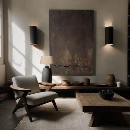 Elegant Minimalist Abstract Oil Painting for Contemporary Home Decor