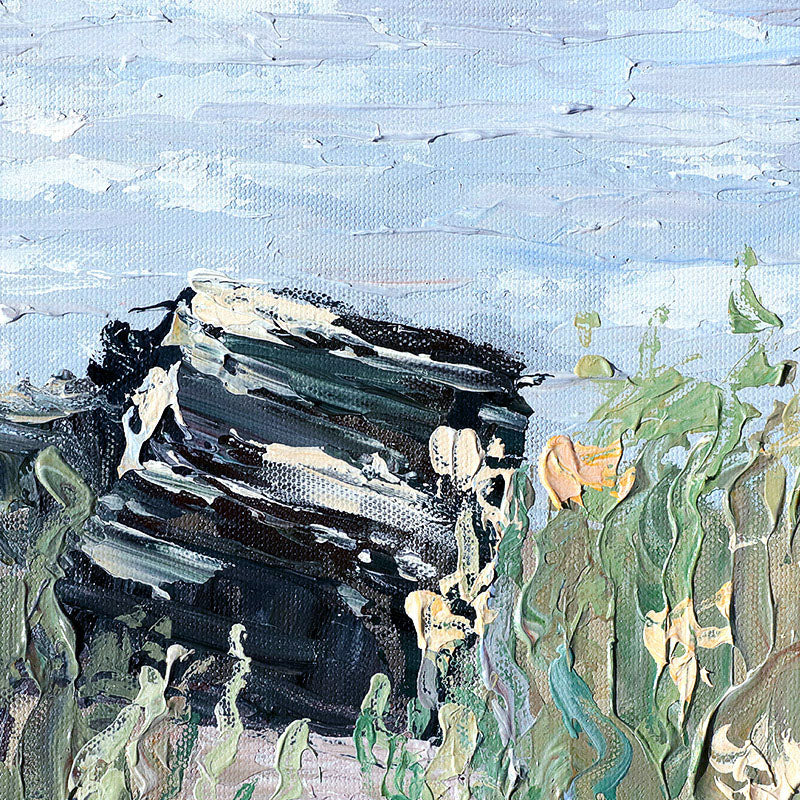 Tranquil Meadow Pathway Oil Painting for Serene Home Decor
