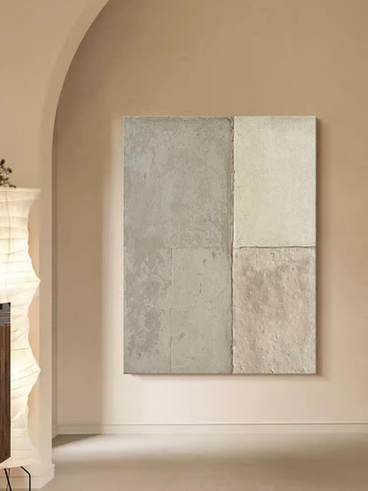 Contemporary Minimalist Geometric Oil Painting for Modern Home Decor