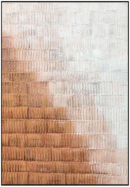 Textured Beige and White Abstract Oil Painting for Modern Home Decor