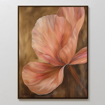 Elegant Blush Petals Floral Abstract Oil Painting for Modern Home Decor