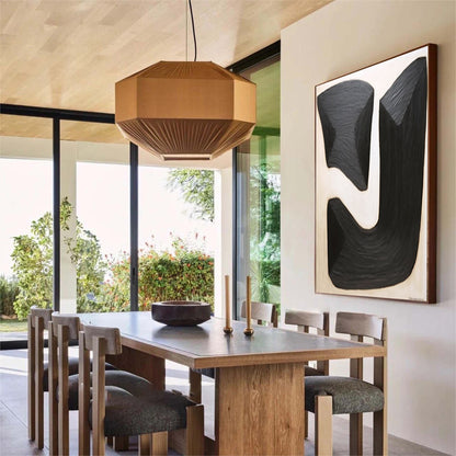 Contemporary Black and White Abstract Oil Painting for Modern Home Decor