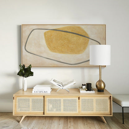 Contemporary Minimalist Geometric Oil Painting for Modern Home Decor