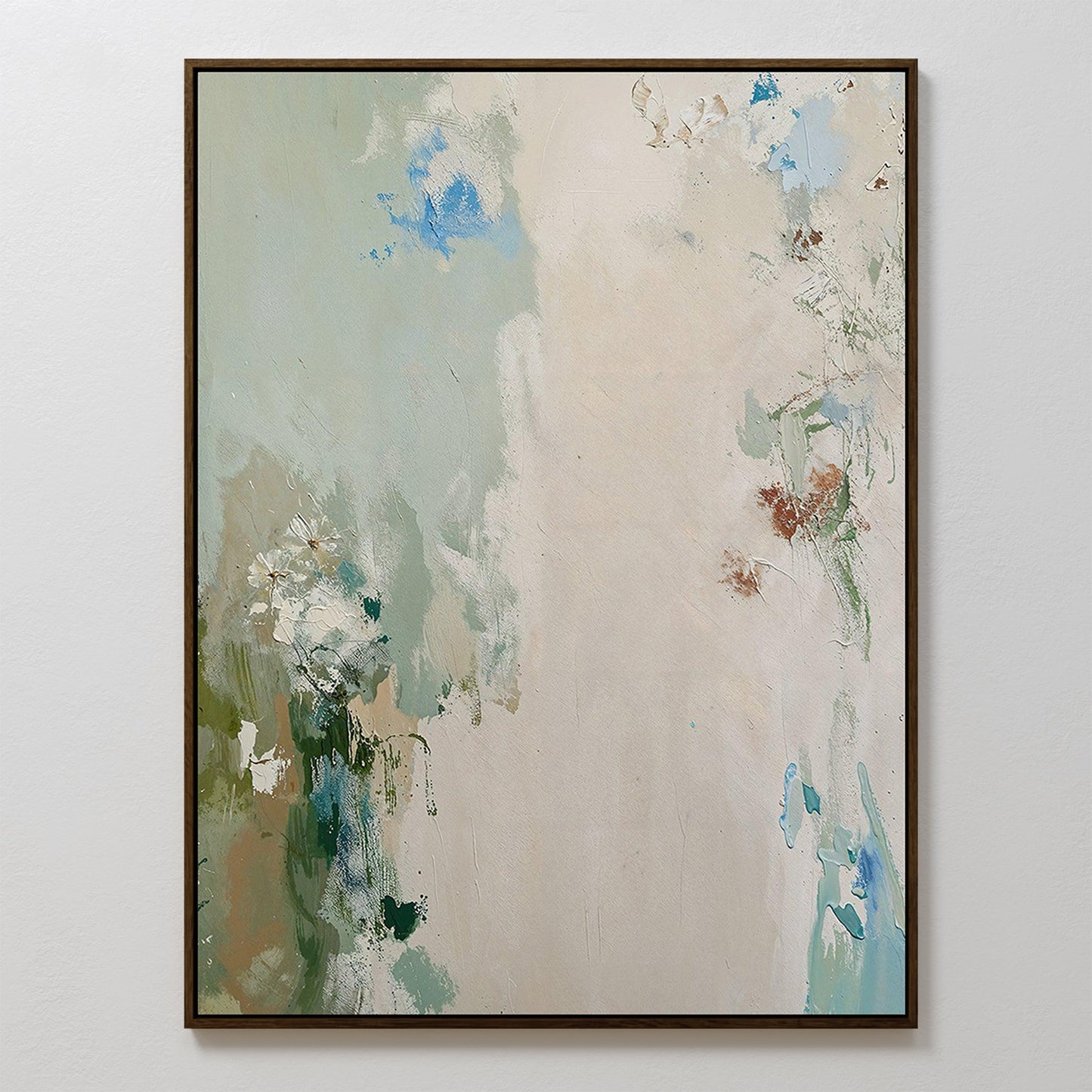 Abstract Serenity Garden Oil Painting for Tranquil Home Decor