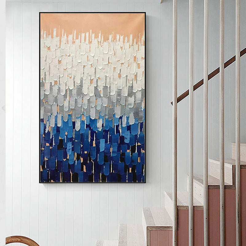 Captivating Ocean Horizon Abstract Oil Painting for Modern Decor