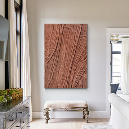 Textured Earth Tones: Abstract Oil Painting for Modern Home Decor