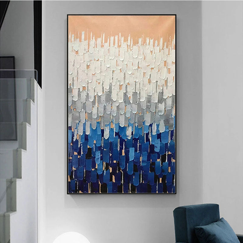 Captivating Ocean Horizon Abstract Oil Painting for Modern Decor