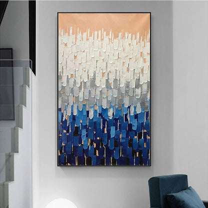 Captivating Ocean Horizon Abstract Oil Painting for Modern Decor