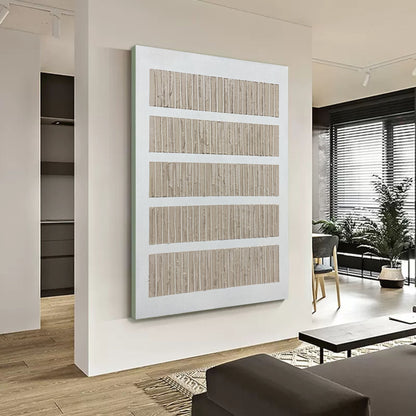 Minimalist Wabi-Sabi Oil Painting for Modern Home Décor
