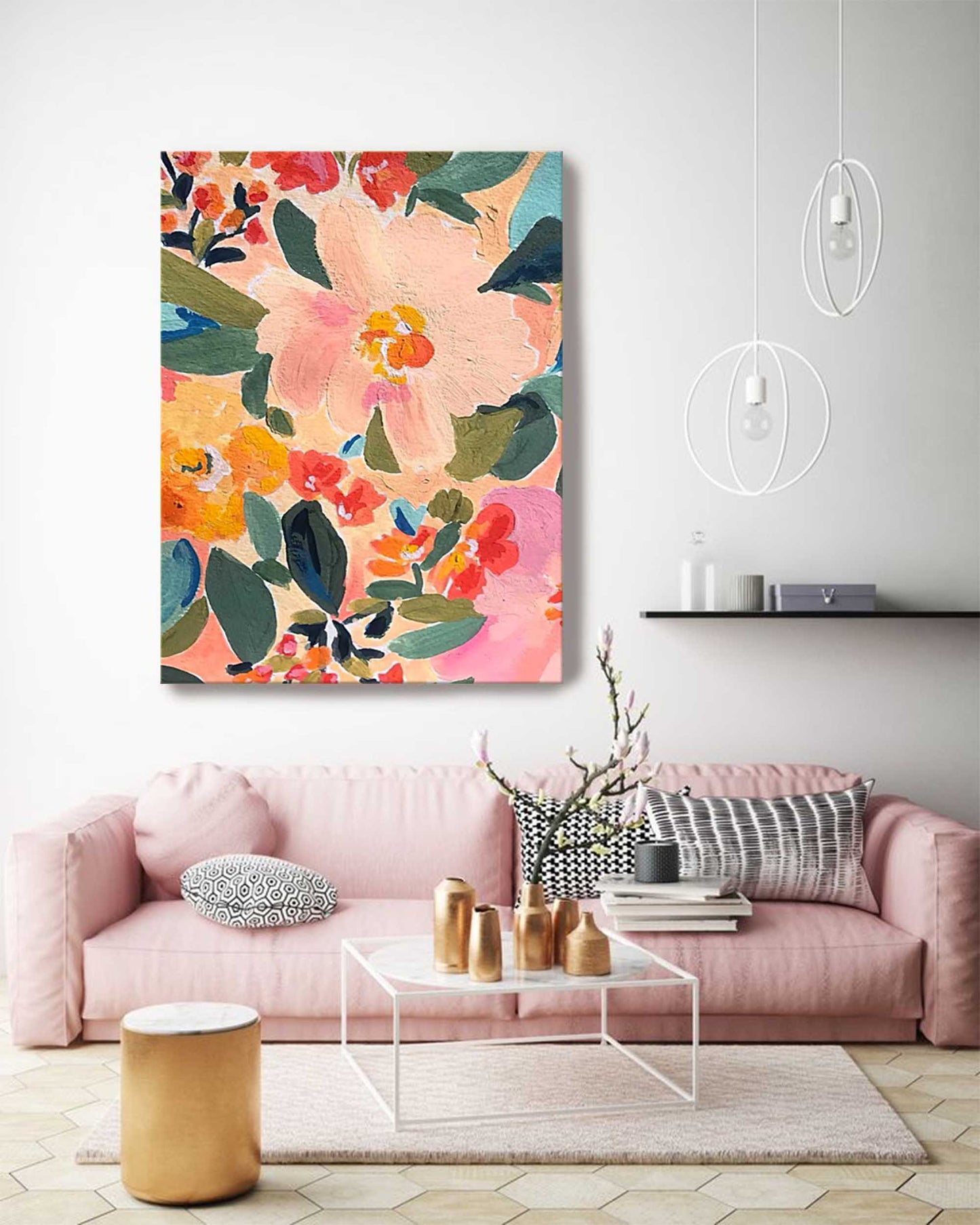 Vibrant Floral Oil Painting for Brightening Any Space