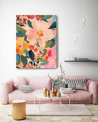 Vibrant Floral Oil Painting for Brightening Any Space