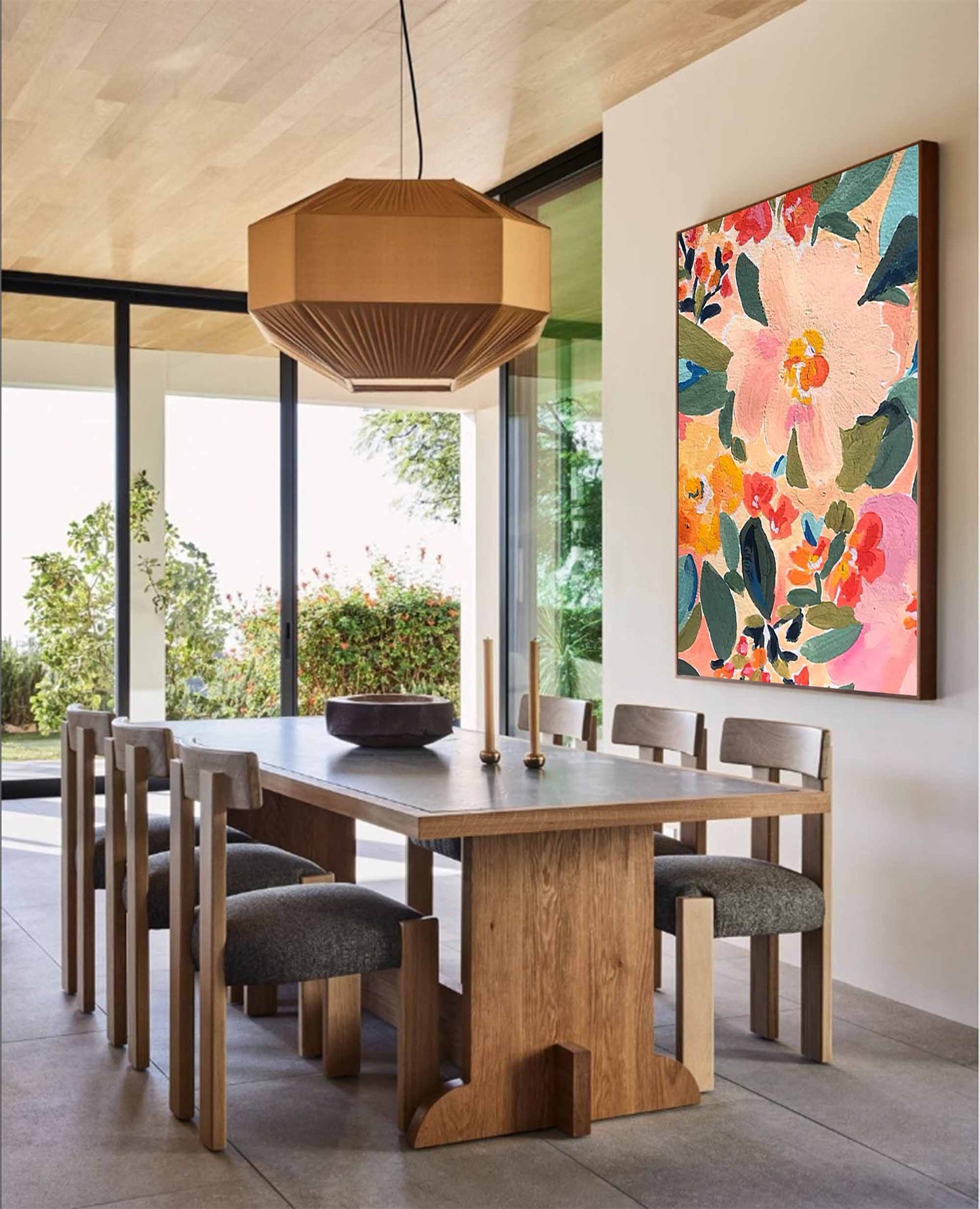 Vibrant Floral Oil Painting for Brightening Any Space