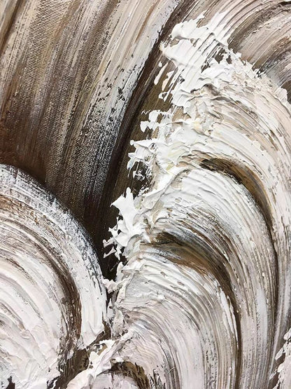 Dynamic Abstract Wave Oil Painting Duo for Modern Home Decor