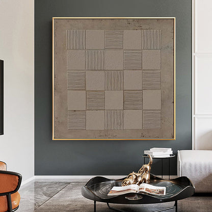 Elegant Wabi-Sabi Minimalist Oil Painting for Modern Home Decor