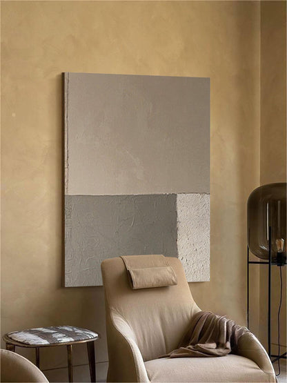 Contemporary Minimalist Geometric Oil Painting for Modern Home Decor
