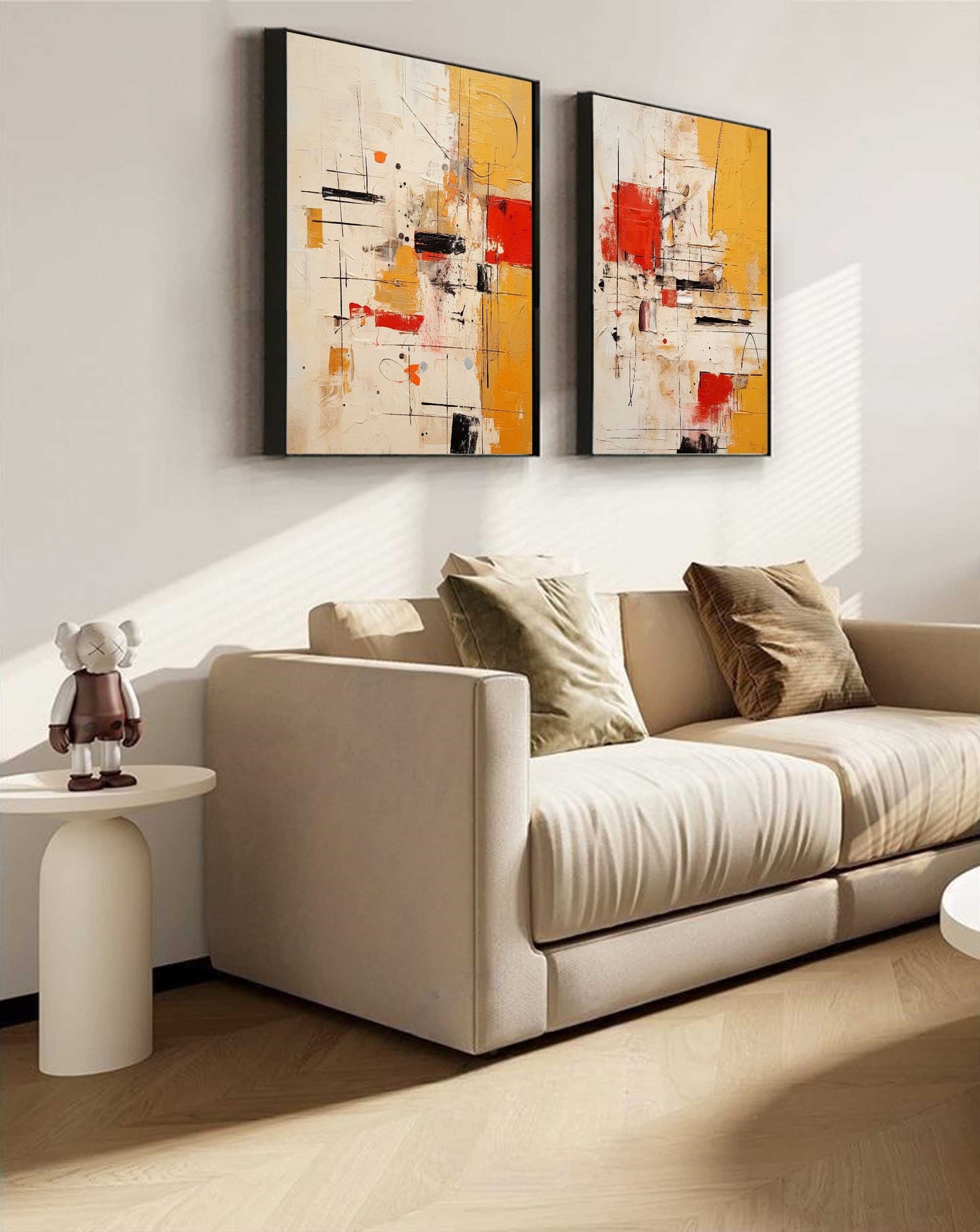 Vibrant Abstract Oil Painting with Bold Colors and Modern Design for Contemporary Decor