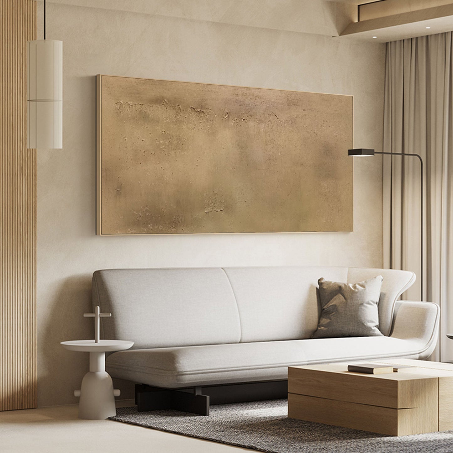 Elegant Minimalist Abstract Oil Painting for Modern Home Decor