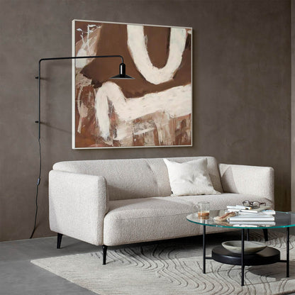 Elegant Wabi-Sabi Minimalist Oil Painting for Serene Home Decor