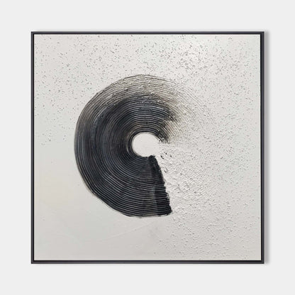 Contemporary Monochrome Abstract Oil Painting for Modern Home Decor